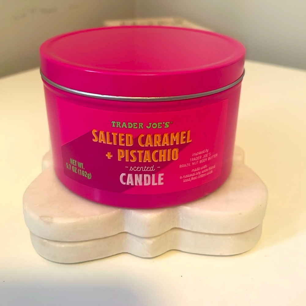 Trader Joe’s Salted Caramel & Pistachio scented Candle